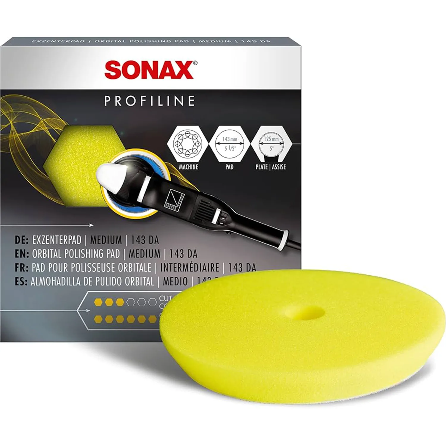 SONAX EXTREME POLISHING SPONGE YELLOW ACTION 143 MM