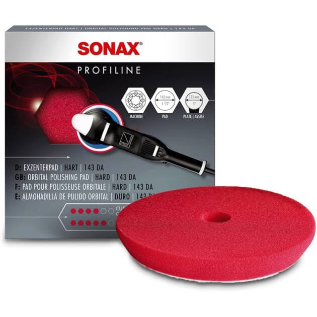 SONAX EXTREME POLISHING SPONGE RED DUAL ACTION-NEW 143 MM