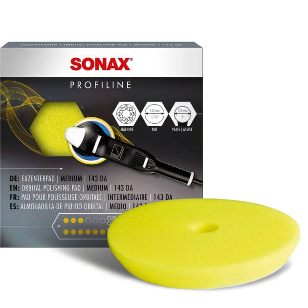 SONAX EXTREME POLISHING SPONGE YELLOW DUAL ACTION-NEW 143 MM