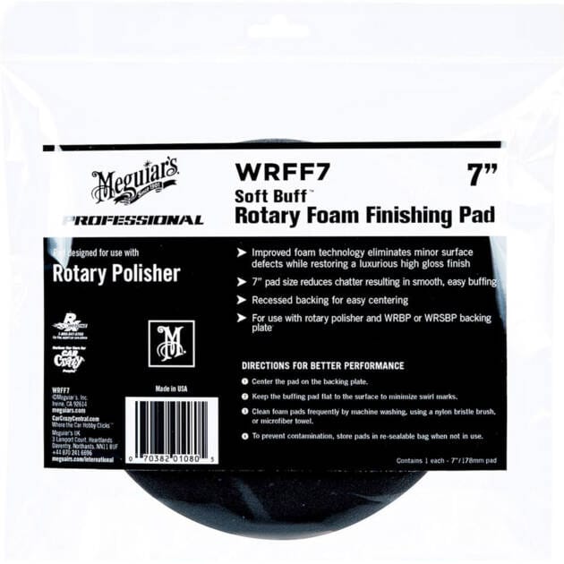MEGUIAR'S SOFT BUFF ROTARY FOAM FINISHING PAD